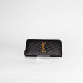 Saint Laurent Matelassé Zip-Around Wallet