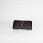 Saint Laurent Matelassé Zip-Around Wallet