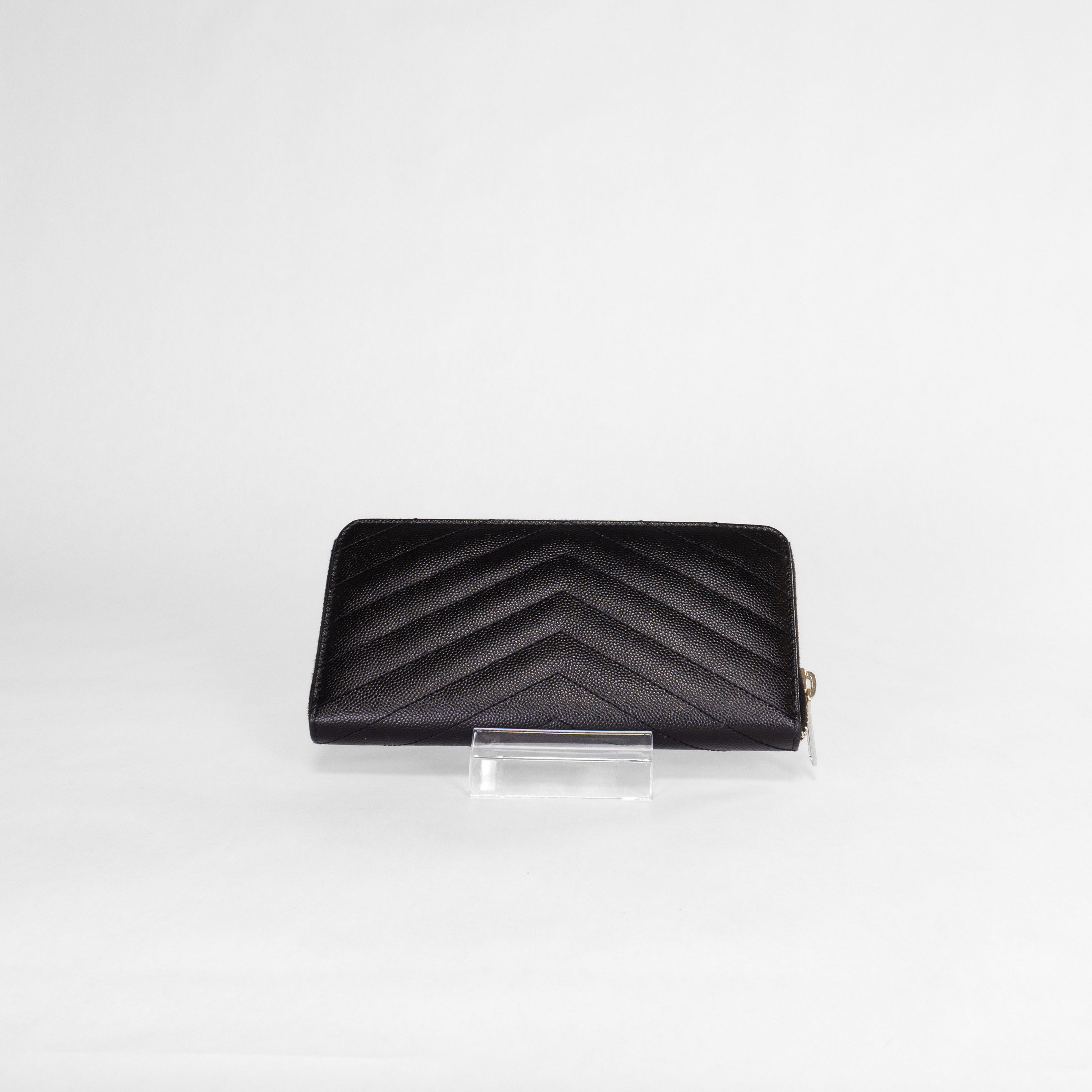 Saint Laurent Matelassé Zip-Around Wallet